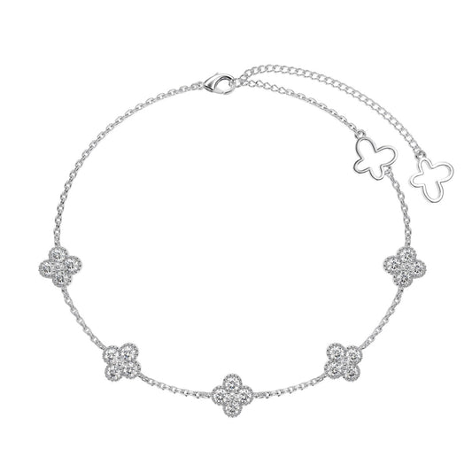 [Echo Fine ]Four-Leaf Clover Hollow Butterfly Bracelet