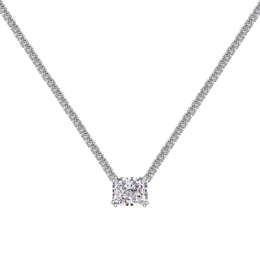 [Echo Fine ]4.0 Carat Elegant Radiant Cut Necklace