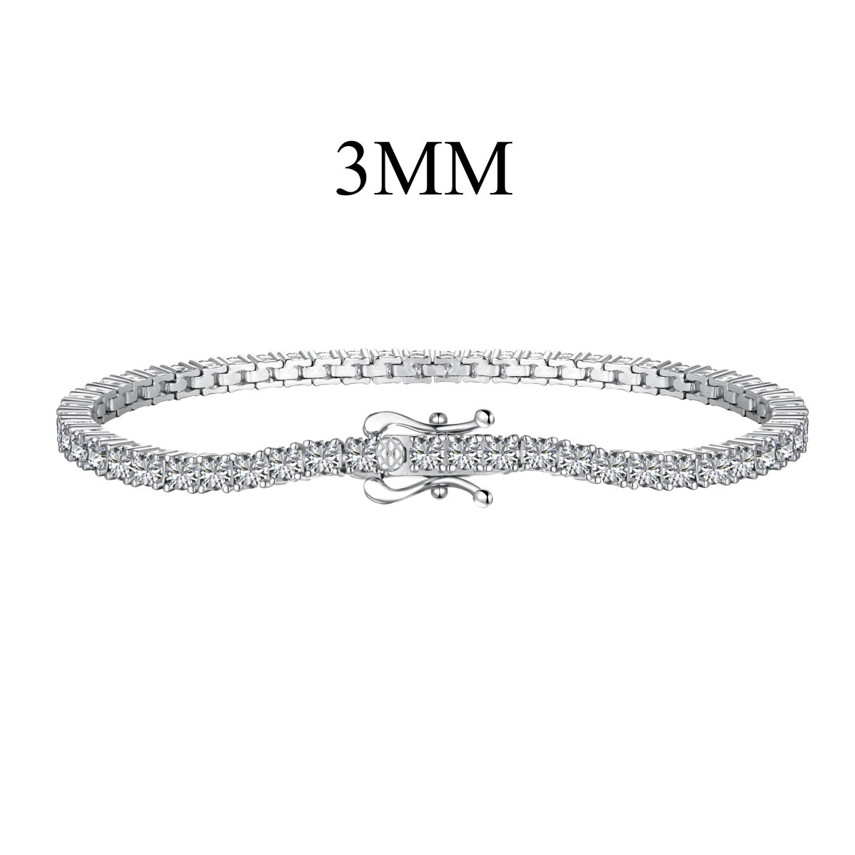 [Echo Fine ]Dainty Charming Round Cut Tennis Bracelet