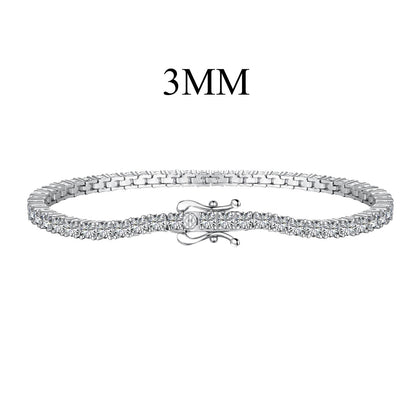 [Echo Fine ]Dainty Charming Round Cut Tennis Bracelet
