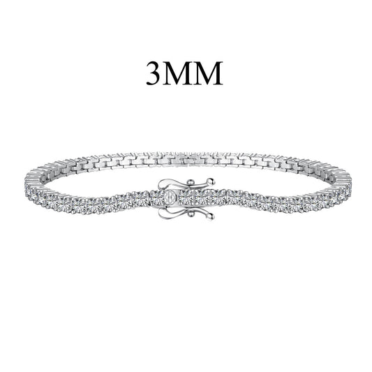 [Echo Fine ]Dainty Charming Round Cut Tennis Bracelet