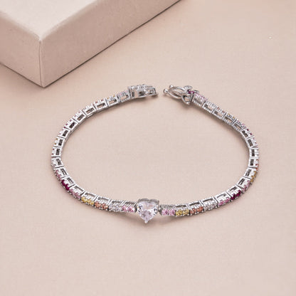 [Echo Fine ]Delicate Romantic Heart Shape Lover Bracelet