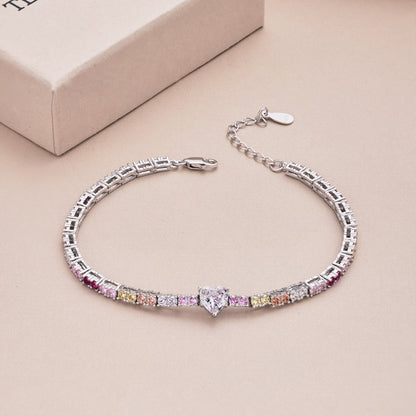 [Echo Fine ]Delicate Romantic Heart Shape Lover Bracelet
