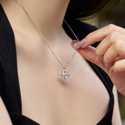 [Echo Fine ]Four-Leaf Clover And Eight-Pointed Star Necklace