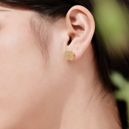 [Echo Fine ]Four Leaf Clover Fashion Earrings