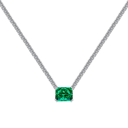[Echo Fine ]4.0 Carat Elegant Radiant Cut Necklace