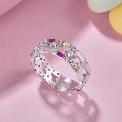 [Echo Fine ]Sparkling Vibrant Emerald Cut Daily Ring