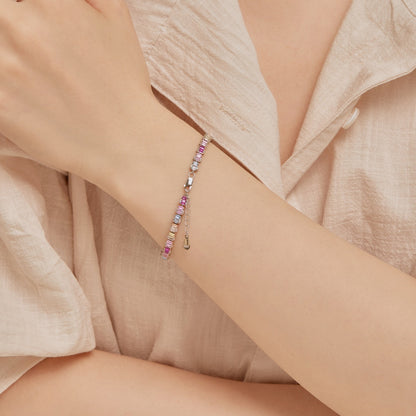 [Echo Fine ]Delicate Colorful Emerald Cut Party Bracelet