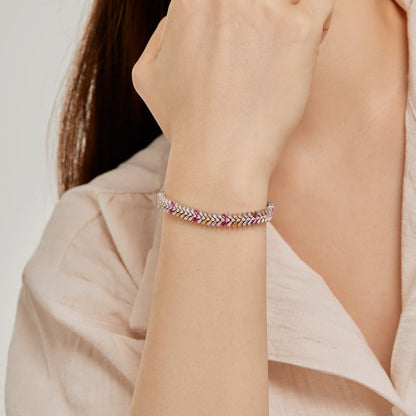 [Echo Fine ]Dainty Radiant Emerald Cut Daily Bracelet