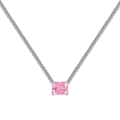 [Echo Fine ]4.0 Carat Elegant Radiant Cut Necklace