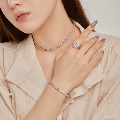 [Echo Fine ]0.25 Carat Radiant Water Drop Shape Daily Bracelet
