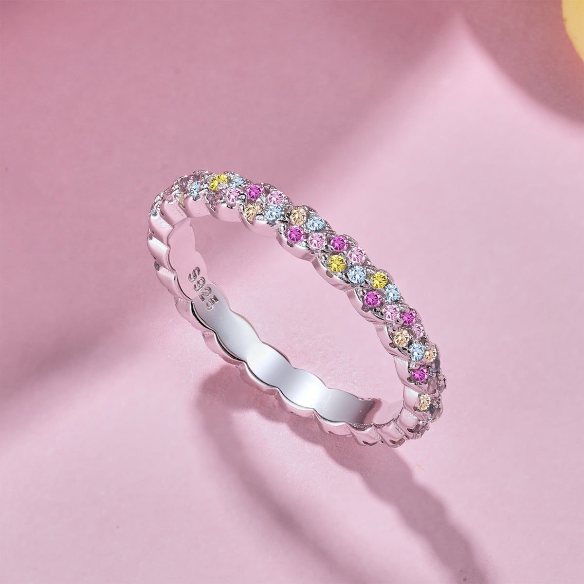 [Echo Fine ]Dainty Ebullient Round Cut Daily Ring