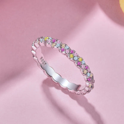 [Echo Fine ]Dainty Ebullient Round Cut Daily Ring
