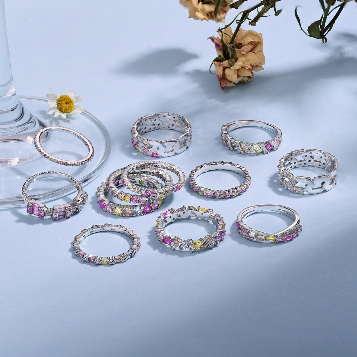 [Echo Fine ]Dainty Ebullient Round Cut Daily Ring
