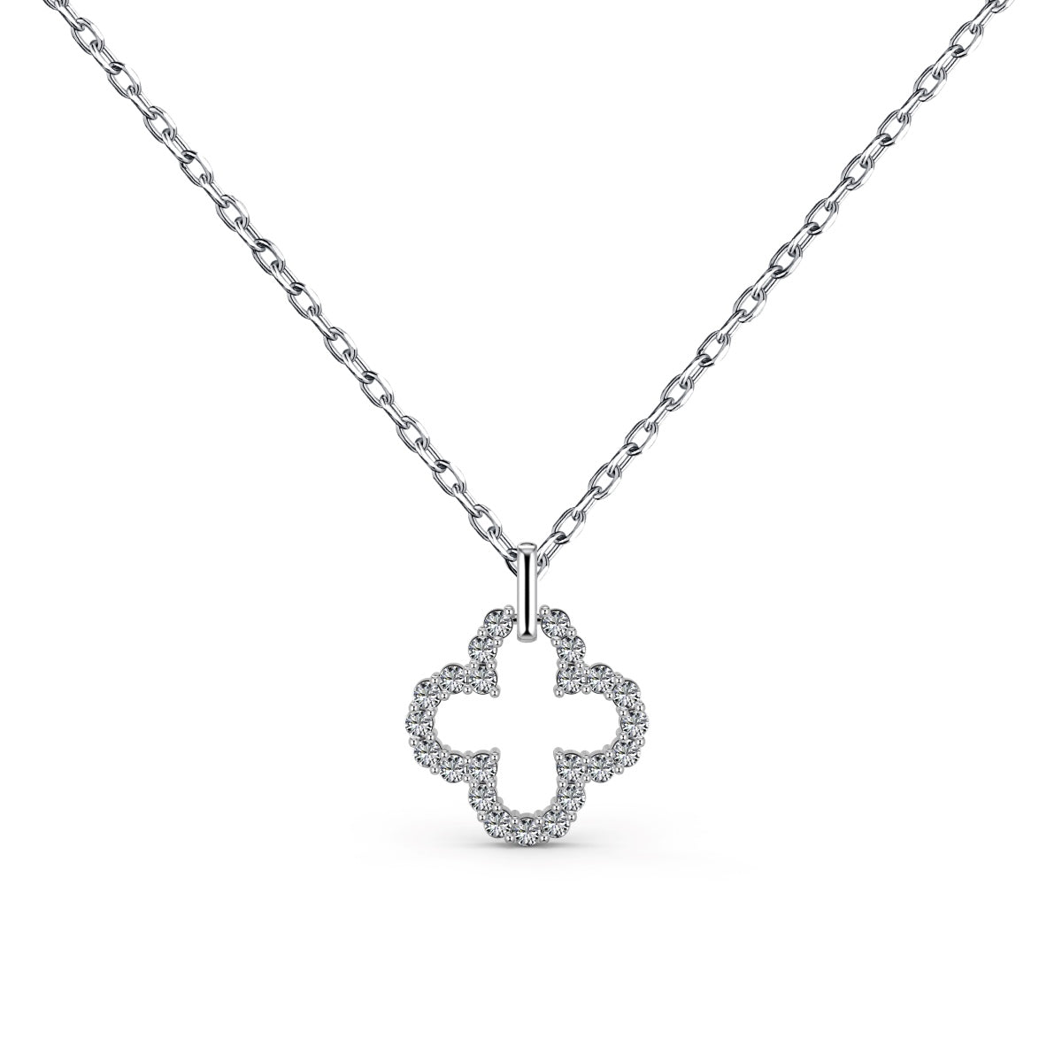 [Echo Fine ]Four-Leaf Clover Hollow Design Exquisite Necklace