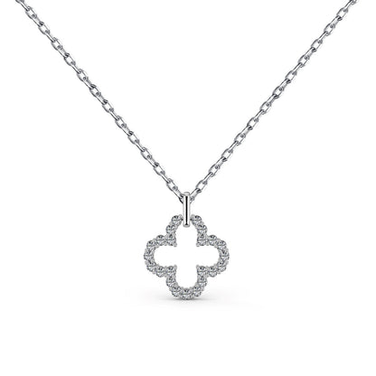 [Echo Fine ]Four-Leaf Clover Hollow Design Exquisite Necklace
