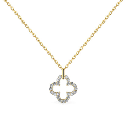 [Echo Fine ]Four-Leaf Clover Hollow Design Exquisite Necklace