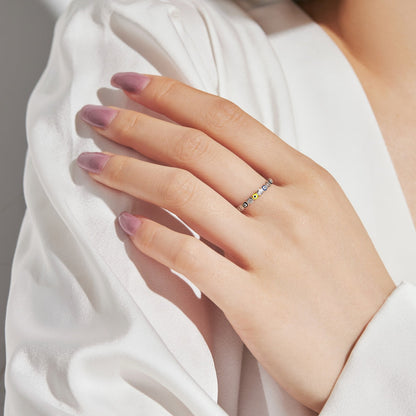 [Echo Fine ]Sparkling Vibrant Round Shape Daily Ring