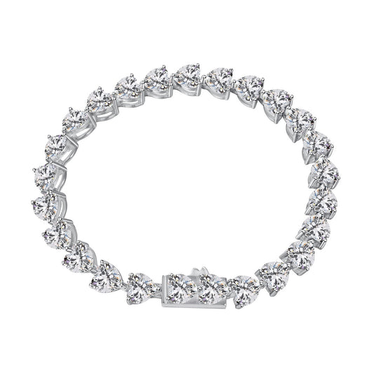 [Echo Fine ]0.75 Carat Elegant Romantic Heart Shape Lover Bracelet