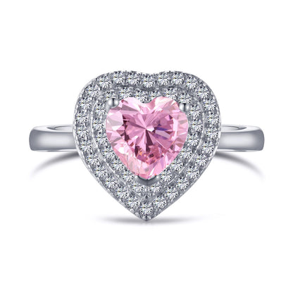 [Echo Fine ]Delicate Ebullient Heart Shape Wedding Ring