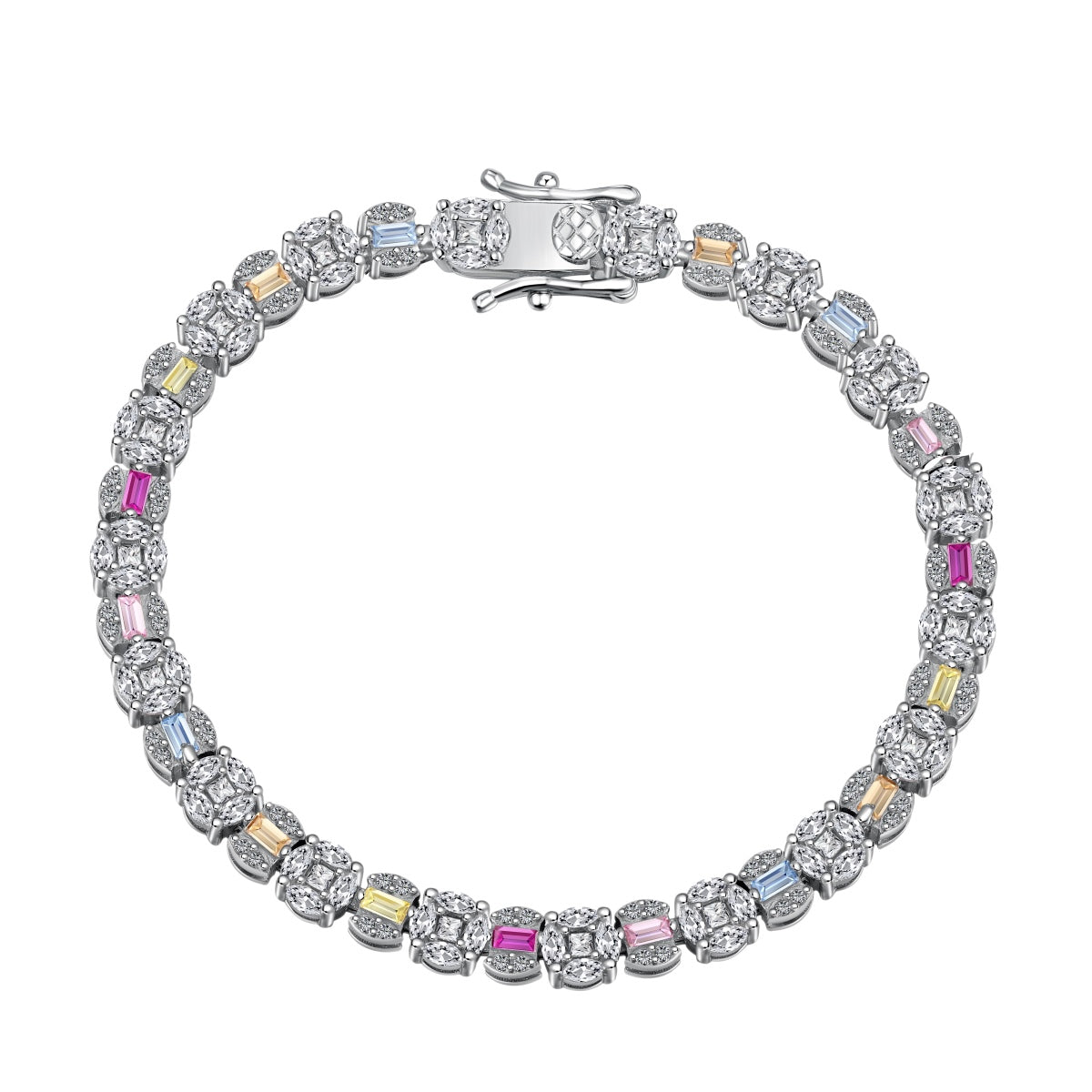 [Echo Fine ]Dazzling Radiant Multi Cut Daily Bracelet