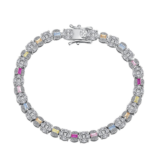 [Echo Fine ]Dazzling Radiant Multi Cut Daily Bracelet