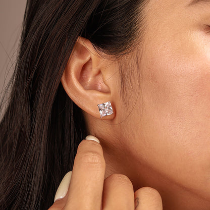 [Echo Fine ]Ornate Square Shape Earrings