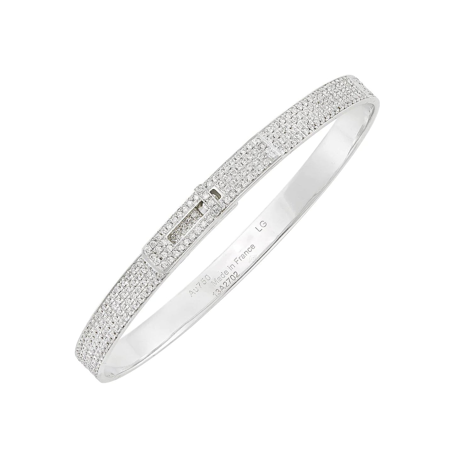 [Echo Fine ]HM KELLY BRACELET IN SILVER AND FULL PAVE DIAMOND