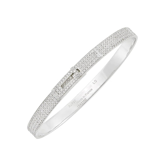 [Echo Fine ]HM KELLY BRACELET IN SILVER AND FULL PAVE DIAMOND