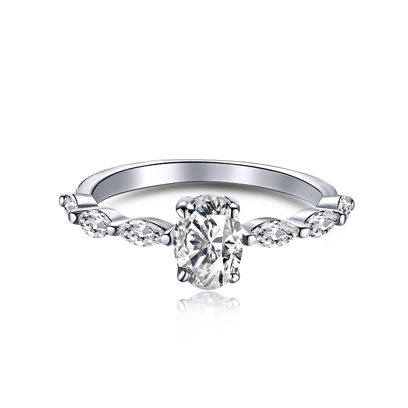 [Echo Fine ]0.75 Carat Luxurious Vibrant Elongated Cushion Cut Daily Ring