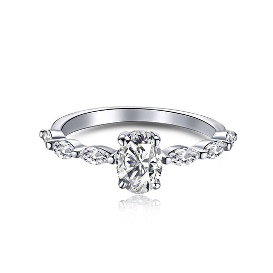 [Echo Fine ]0.75 Carat Luxurious Vibrant Elongated Cushion Cut Daily Ring