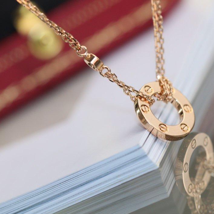 [Echo Fine ]LOVE NECKLACE ADJUSTABLE ROSE GOLD 2 DIAMOND
