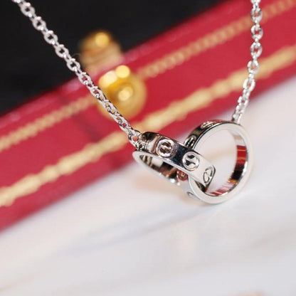 [Echo Fine ]LOVE NECKLACE PINK GOLD AND SILVER
