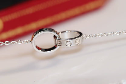 [Echo Fine ]LOVE NECKLACE PINK GOLD AND SILVER