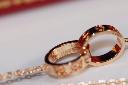 [Echo Fine ]LOVE NECKLACE PINK GOLD AND SILVER