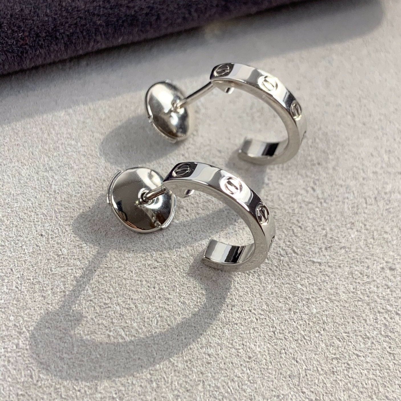 [Echo Fine ]LOVE EARRINGS 2.65MM SILVER