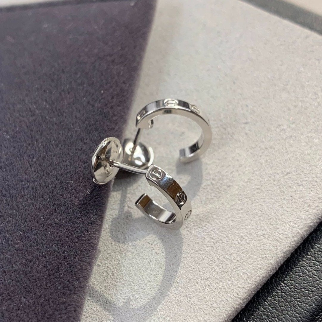 [Echo Fine ]LOVE EARRINGS 2.65MM SILVER