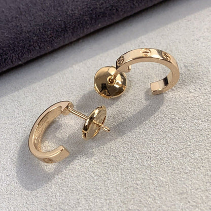 [Echo Fine ]LOVE EARRINGS 2.65MM PINK GOLD