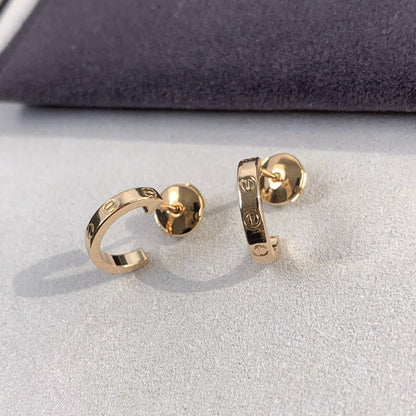 [Echo Fine ]LOVE EARRINGS 2.65MM PINK GOLD