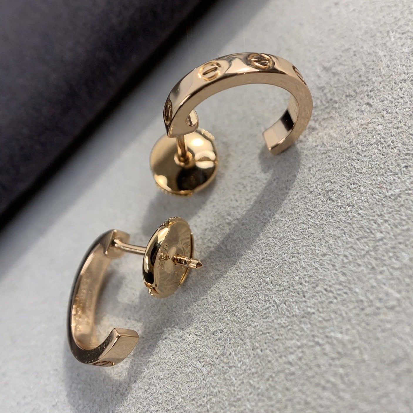 [Echo Fine ]LOVE EARRINGS 2.65MM PINK GOLD