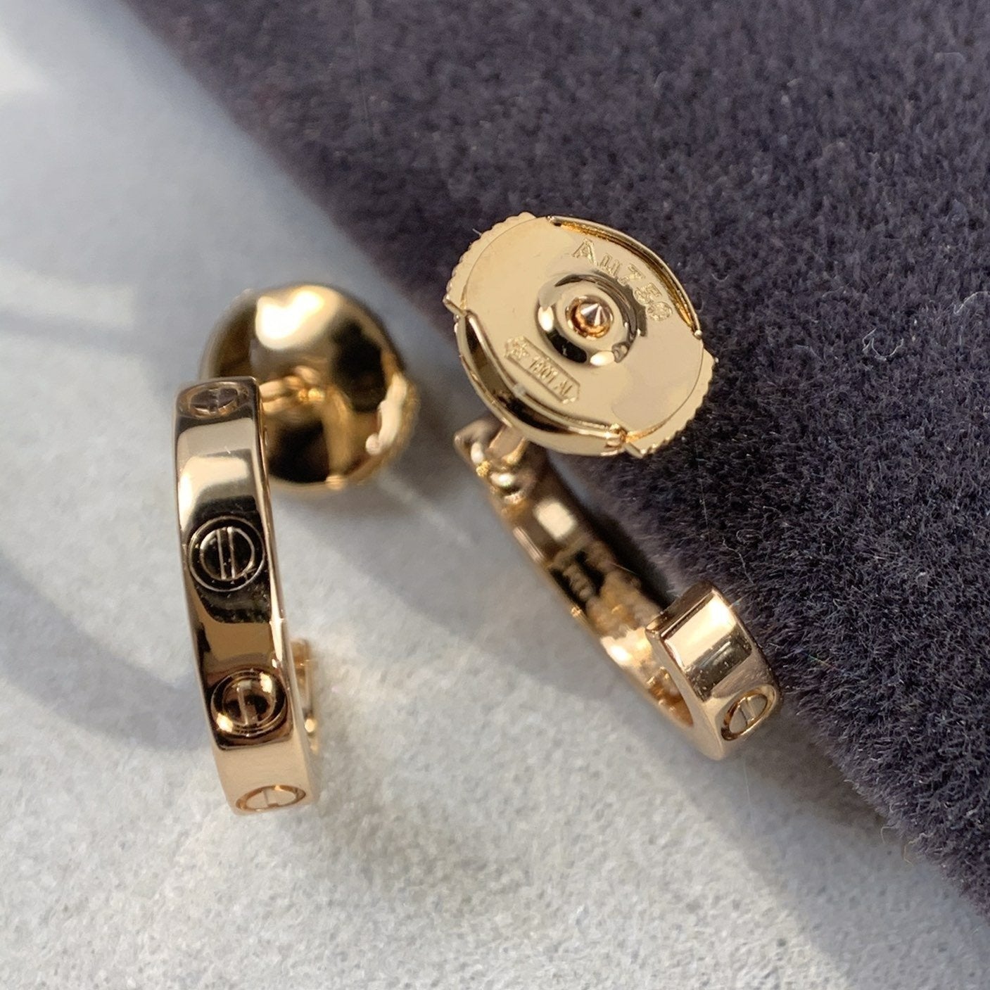 [Echo Fine ]LOVE EARRINGS 2.65MM PINK GOLD
