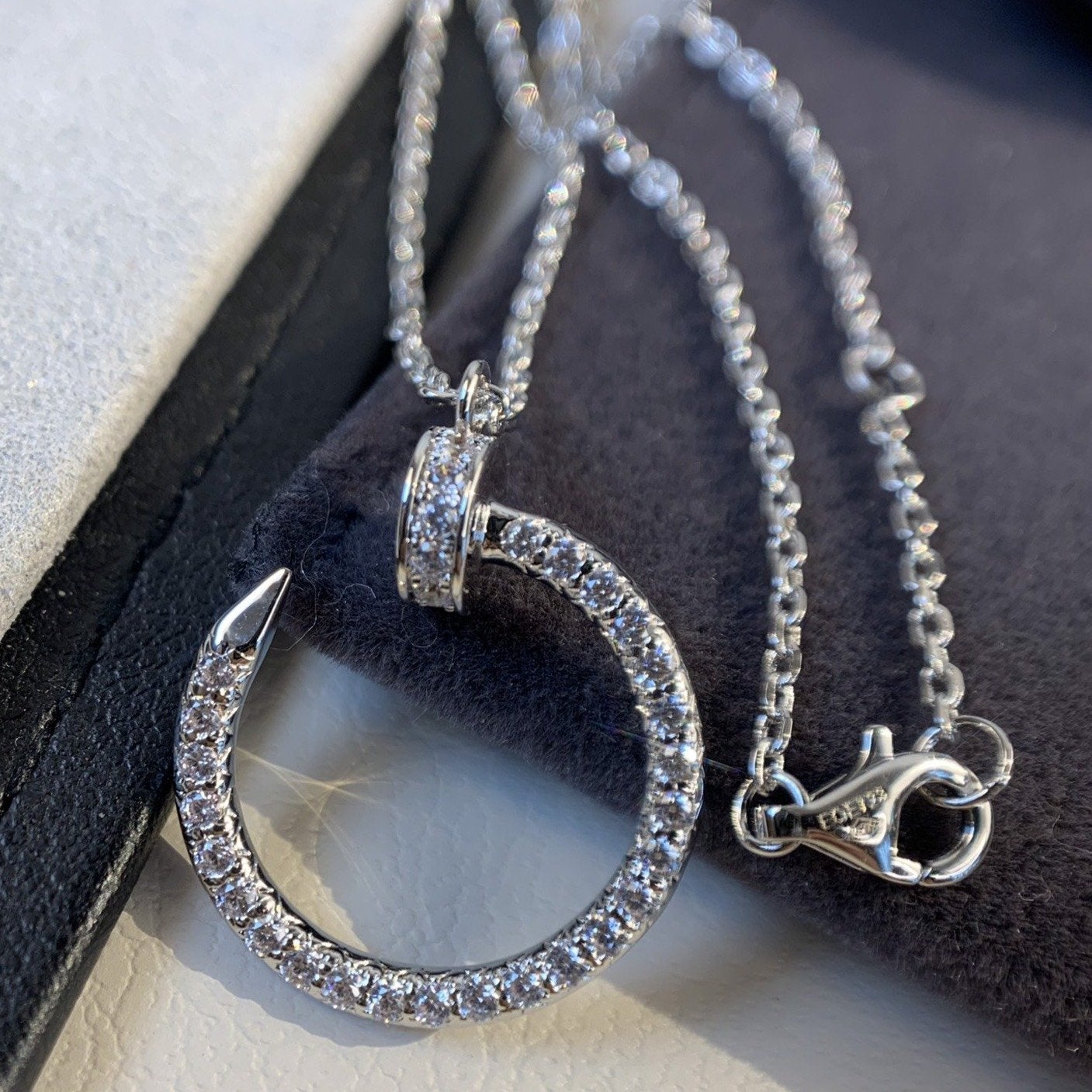 [Echo Fine ]JUSTE NECKLACE SILVER DIAMONDS