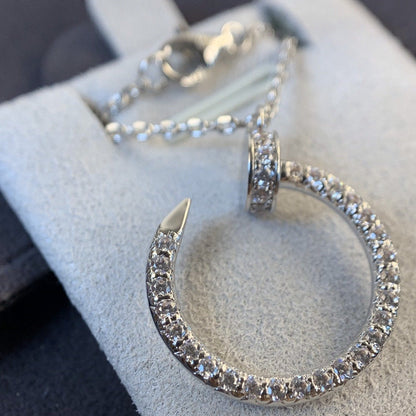 [Echo Fine ]JUSTE NECKLACE SILVER DIAMONDS