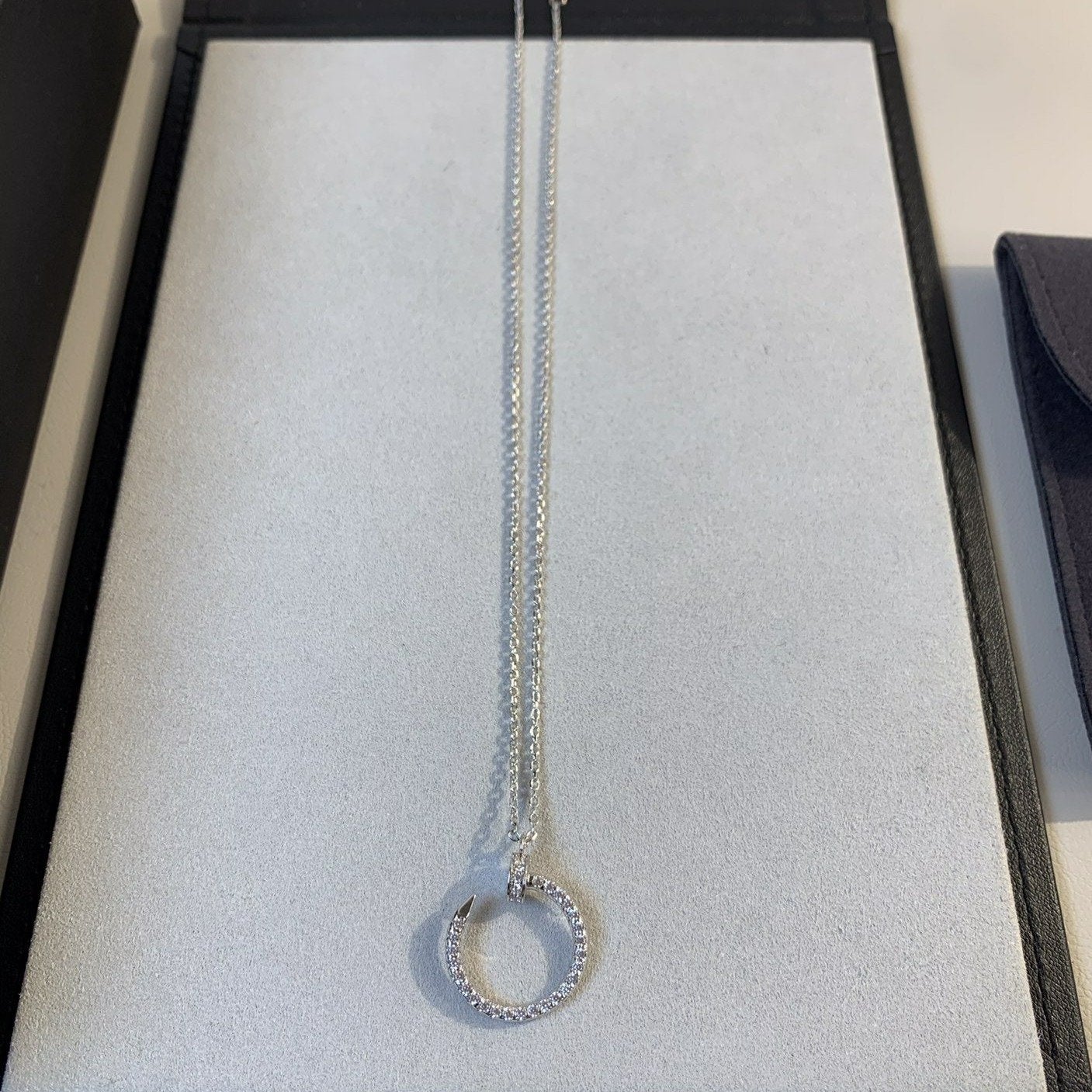 [Echo Fine ]JUSTE NECKLACE SILVER DIAMONDS