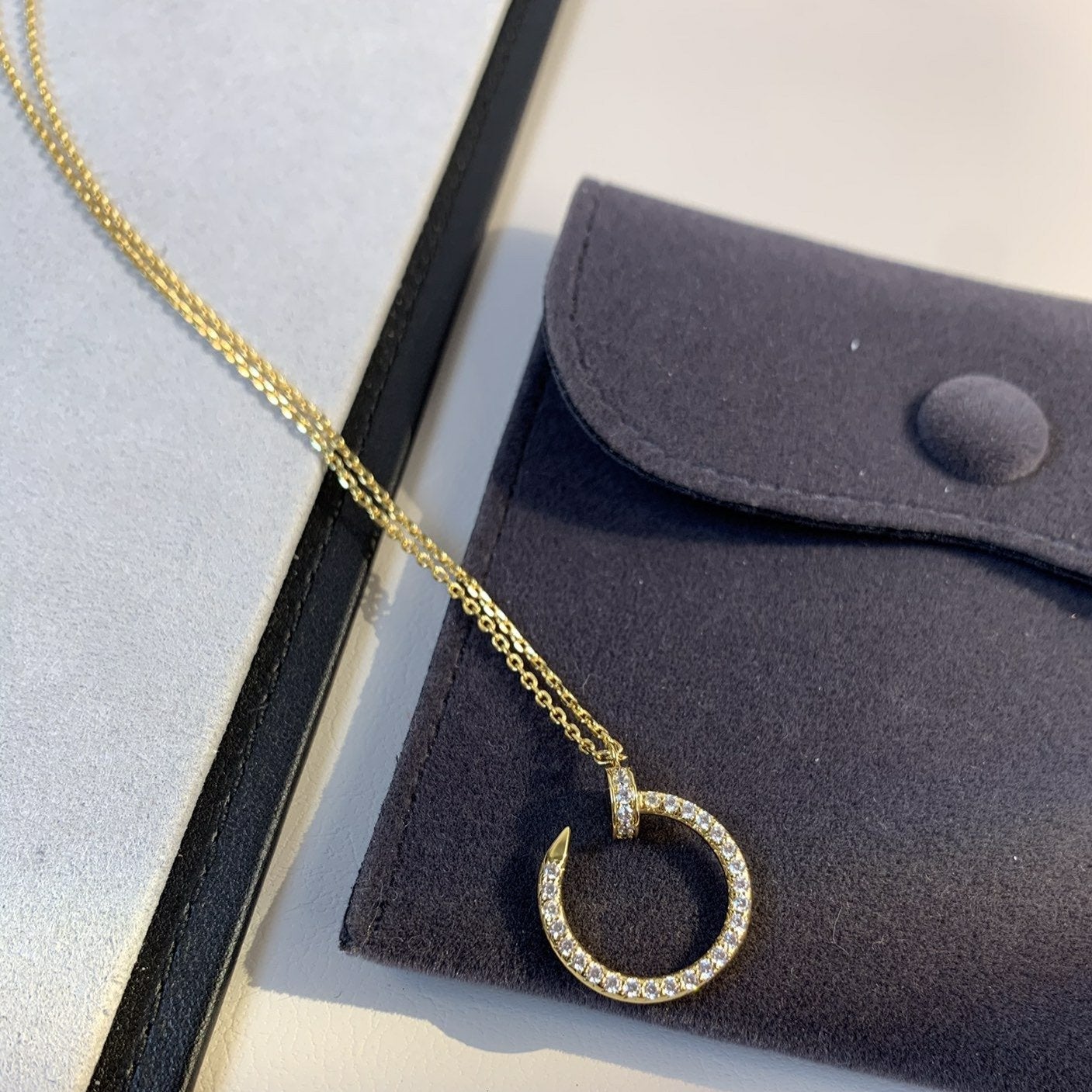 [Echo Fine ]JUSTE NECKLACE GOLD DIAMONDS