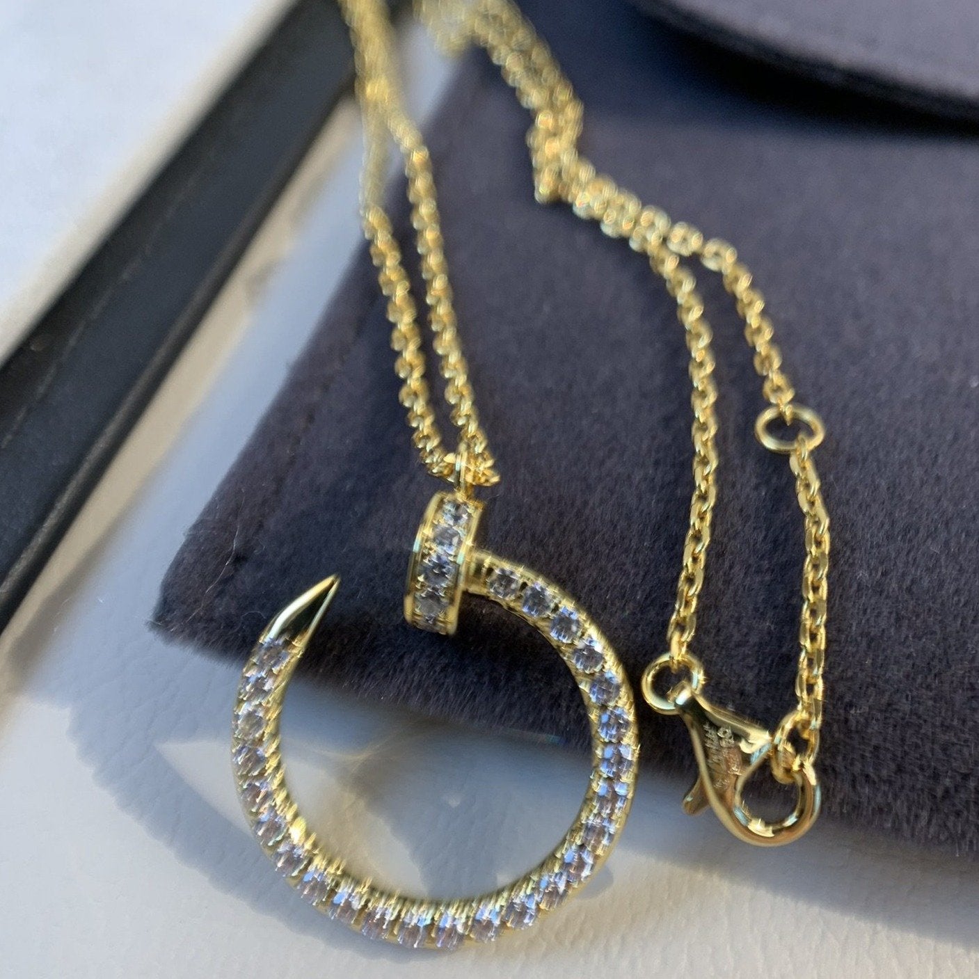 [Echo Fine ]JUSTE NECKLACE GOLD DIAMONDS