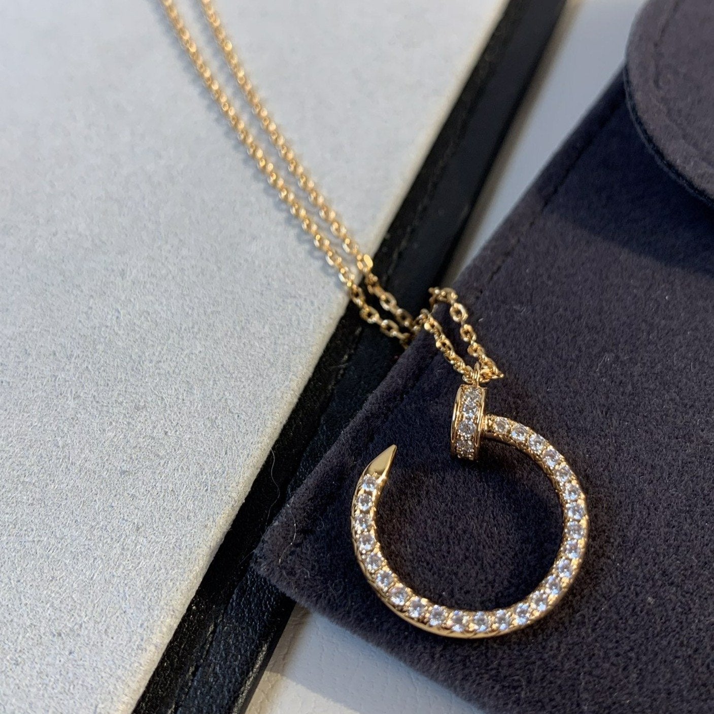 [Echo Fine ]JUSTE NECKLACE PINK GOLD DIAMONDS