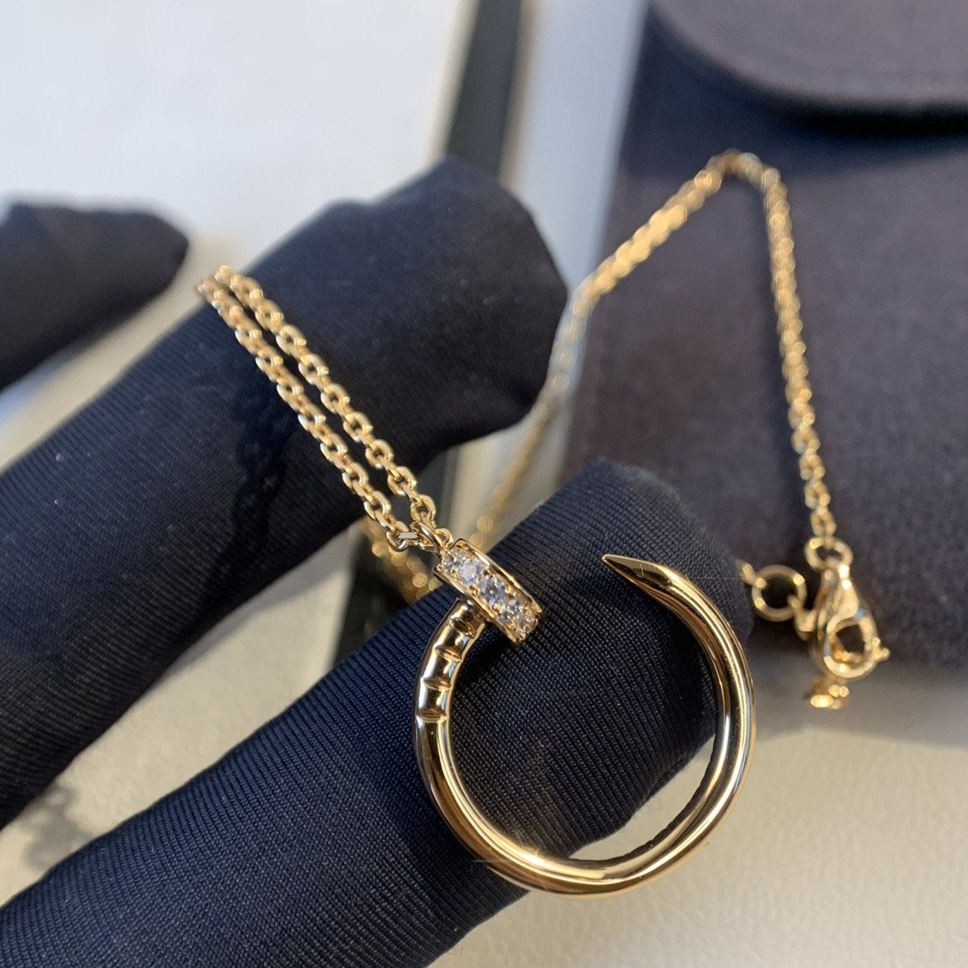 [Echo Fine ]JUSTE NECKLACE PINK GOLD DIAMONDS