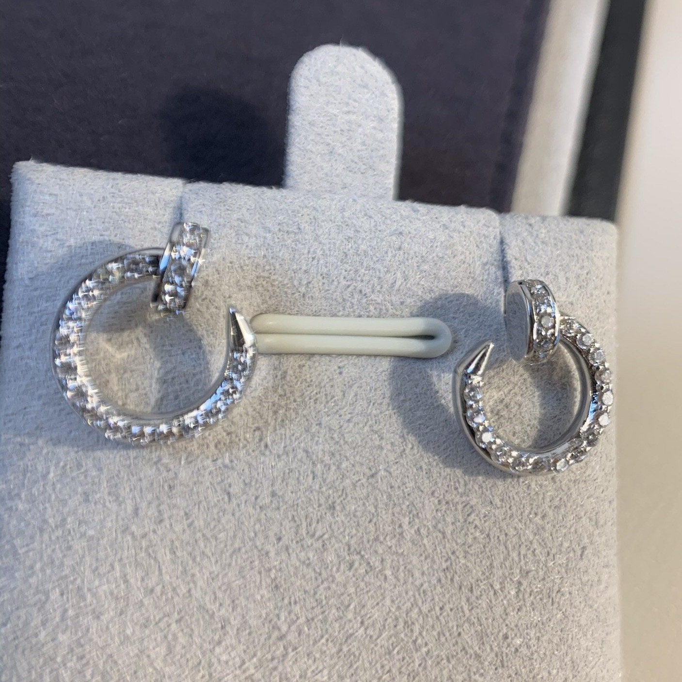 [Echo Fine ]JUSTE EARRINGS SILVER DIAMONDS