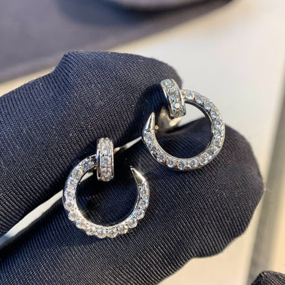 [Echo Fine ]JUSTE EARRINGS SILVER DIAMONDS